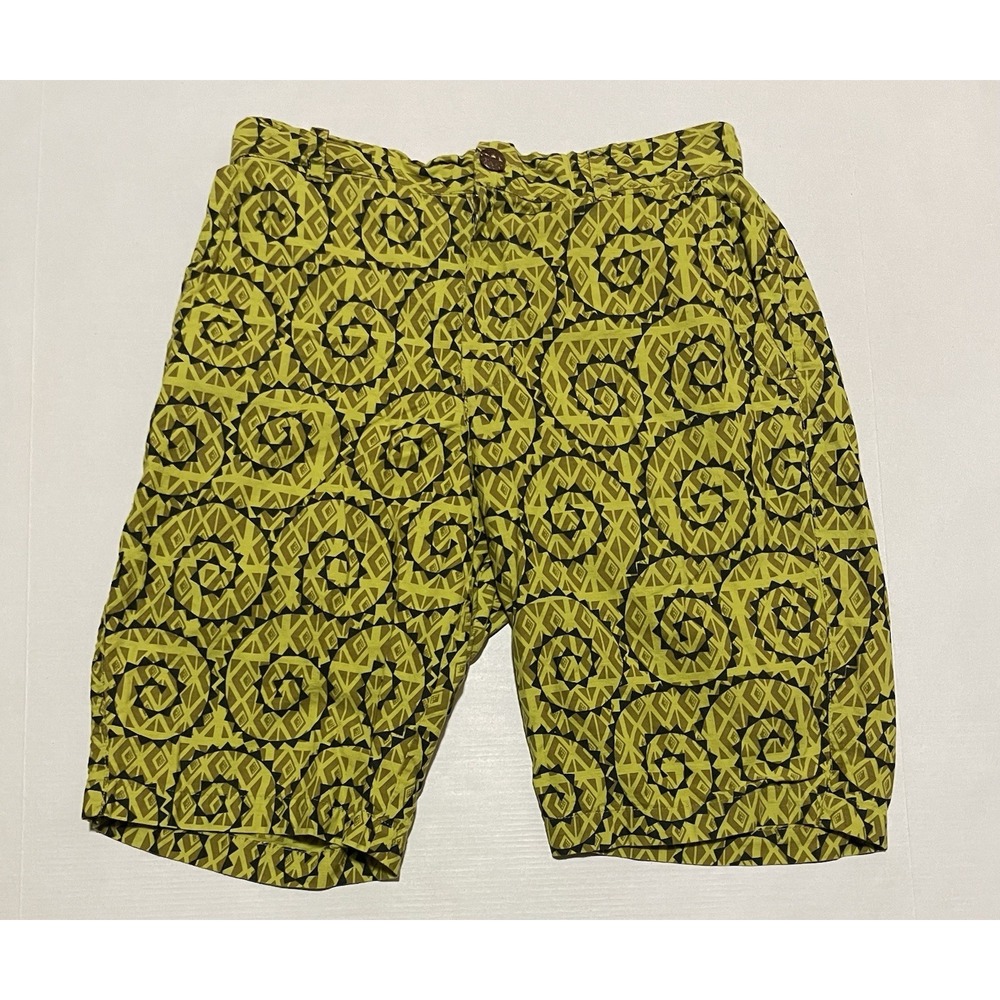 Kamohoalii Womens Bermuda Shorts Size Medium Geometric‎ Tribal Aloha 11" Inseam